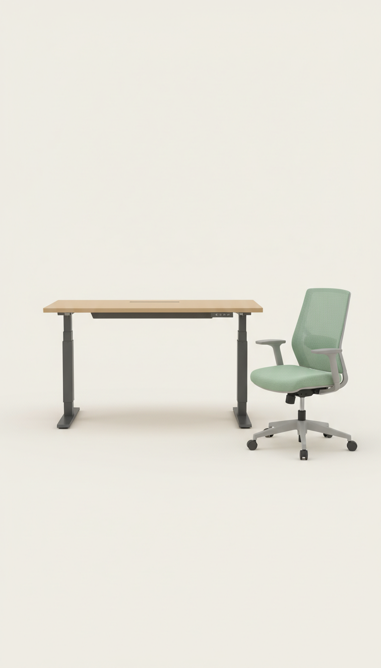 Adjustable Sit-Stand Desk With Smooth Lift