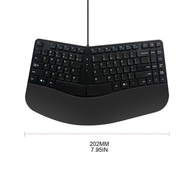 Ergonomiskt delat trådbundet tangentbord