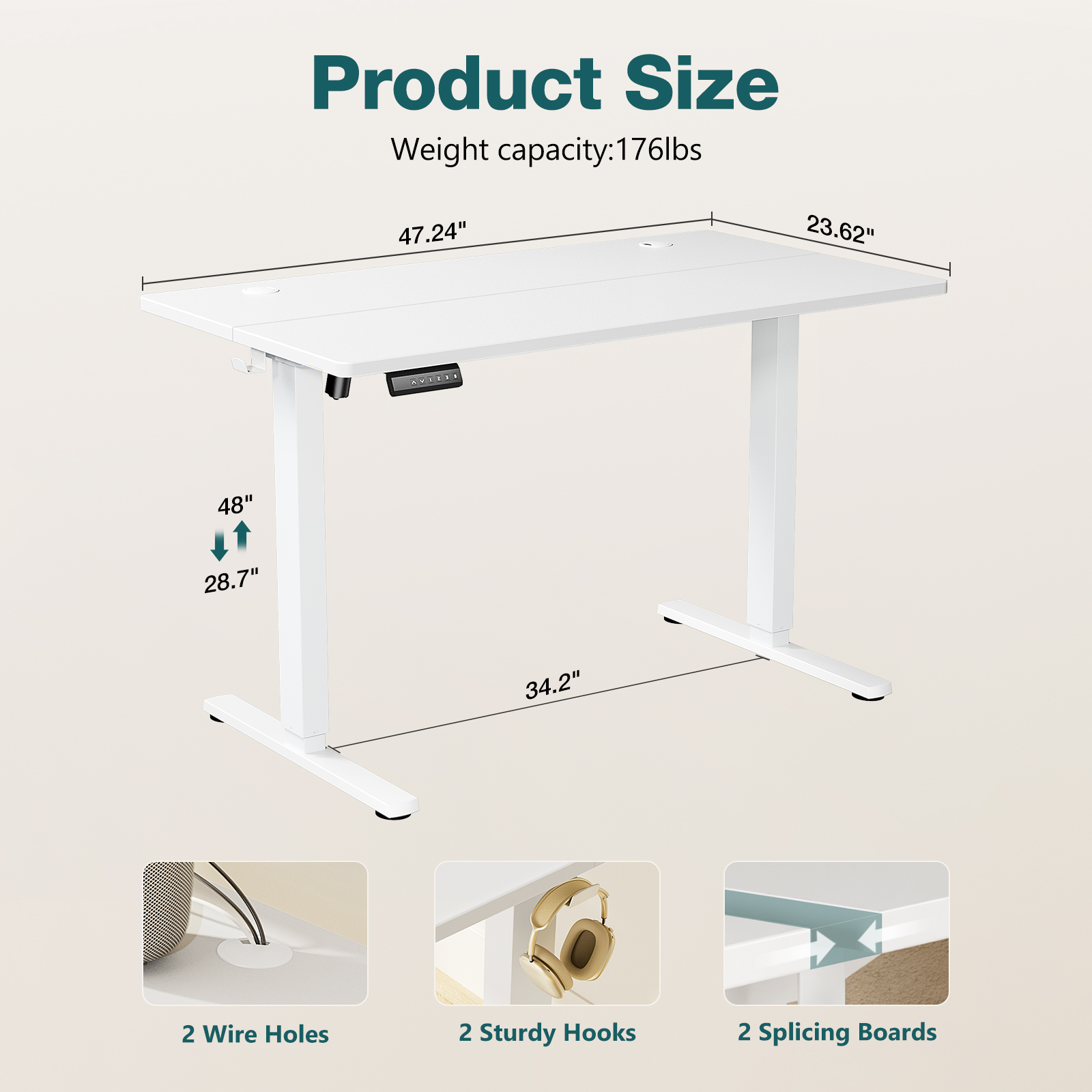 Ergonomiskt höjdjusterbart bord